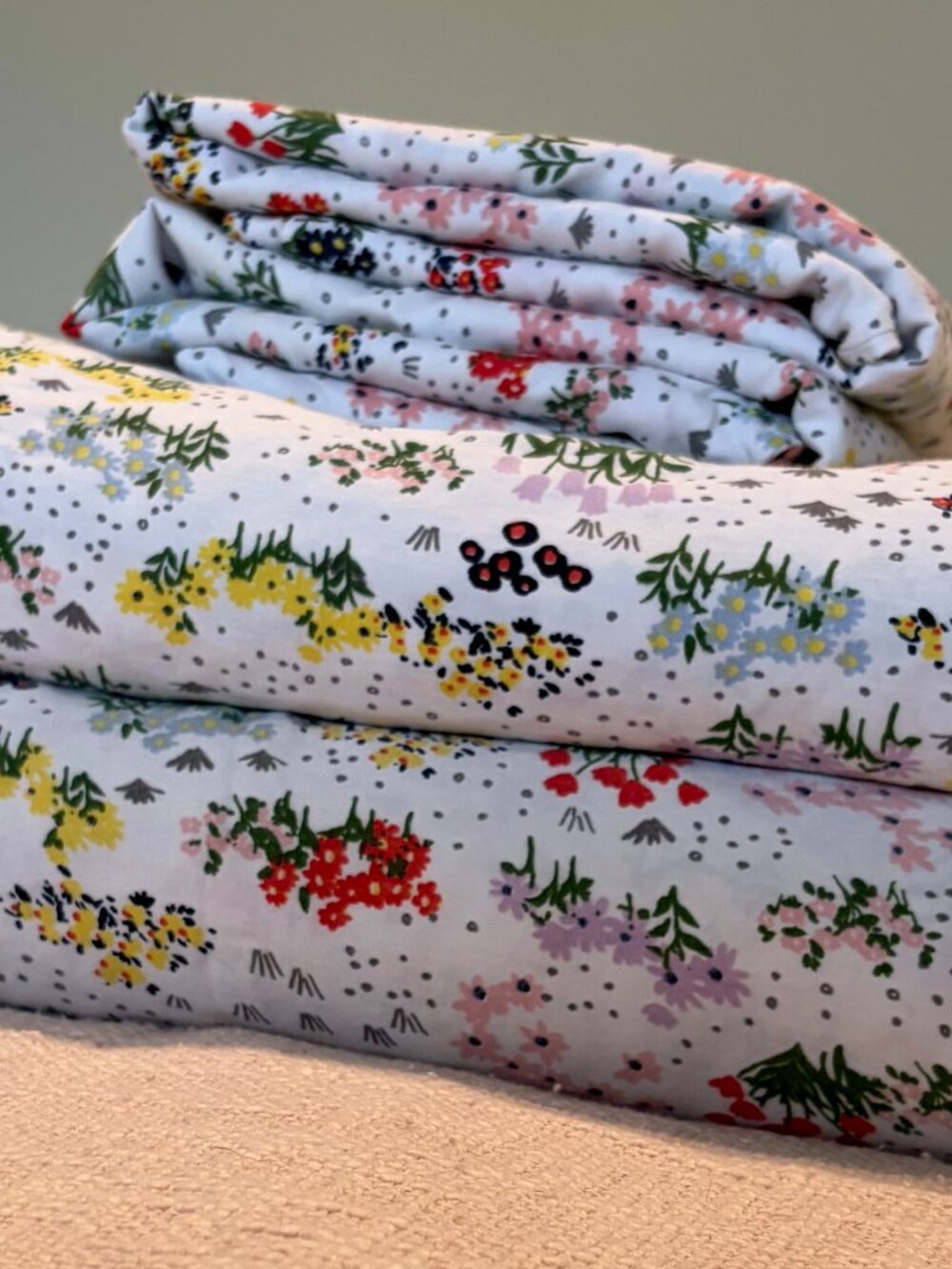 TWO Hanna Andersson Twin Duvet Covers & Standard Pillow Cases